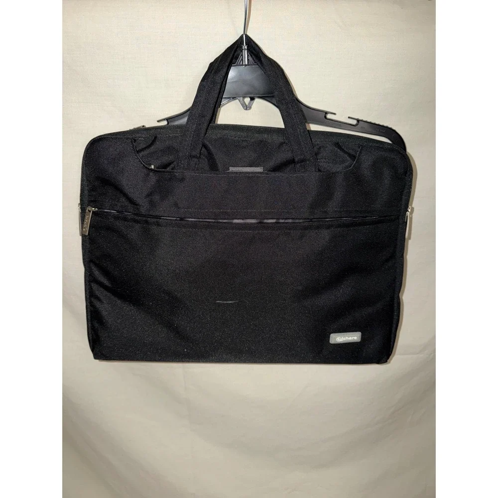 iShare Laptop Messenger Bag Black Nylon Slim Briefcase Padded Sleeve Travel Case
